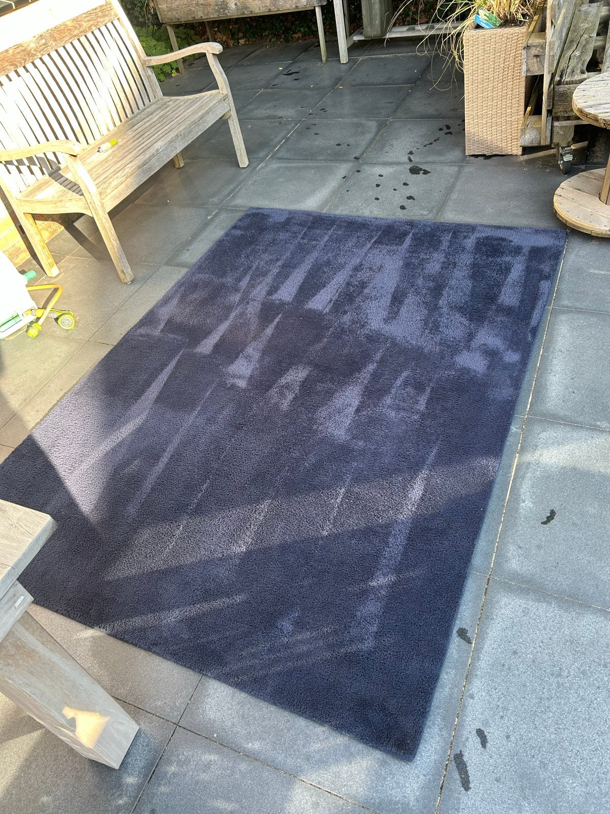Donkerblauw vloerkleed 160x230 cm