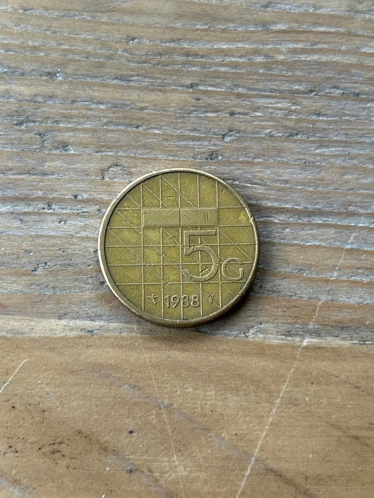 5 Gulden Munt Koningin Beatrix 1988, Ophalen of Verzenden, Koningin Beatrix, 5 gulden, Losse munt