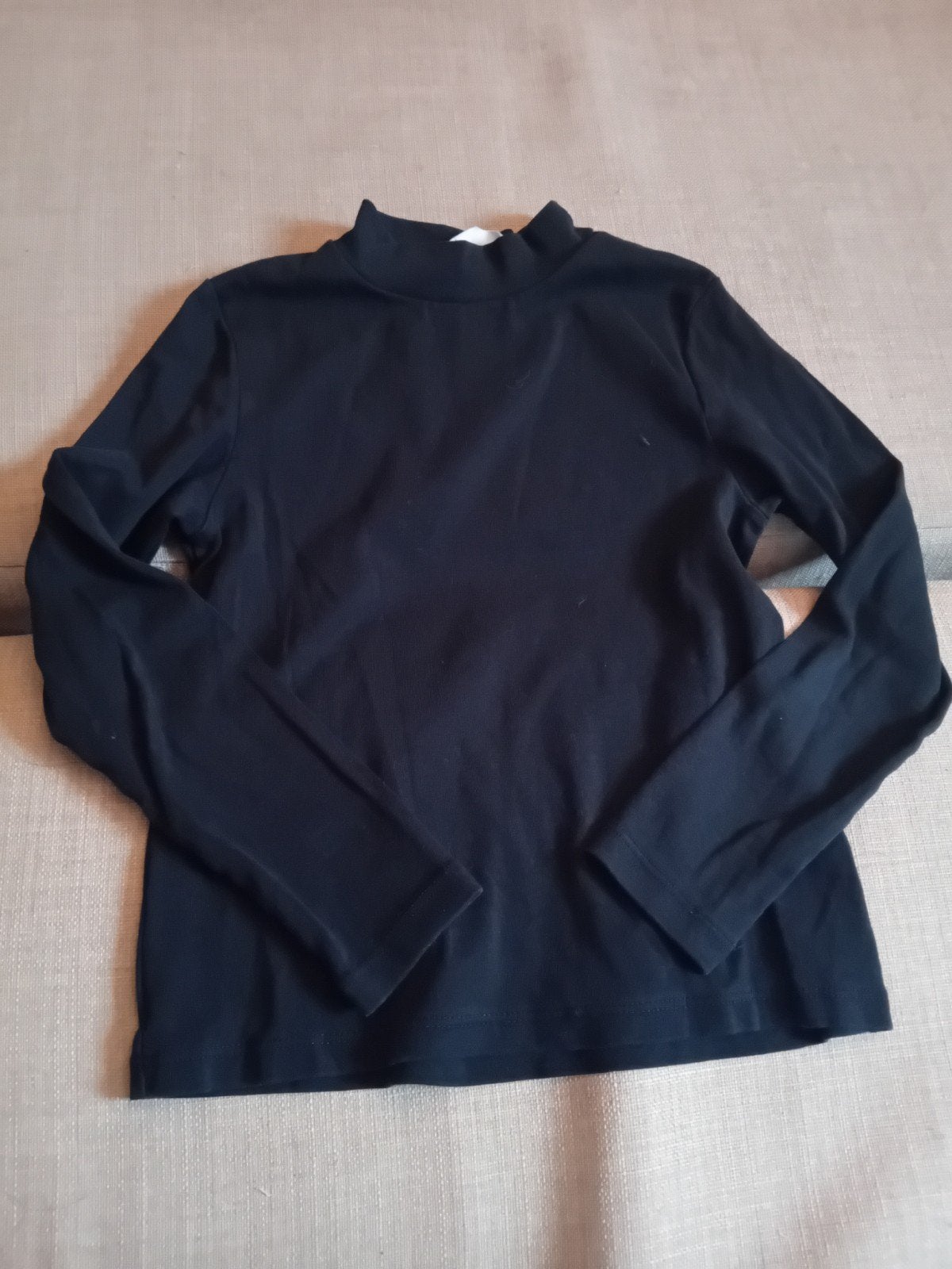Zwarte coltrui met lange mouwen, Kleding | Dames, T-shirts, Maat 38/40 (M), Zwart, Ophalen of Verzenden, Onbekend