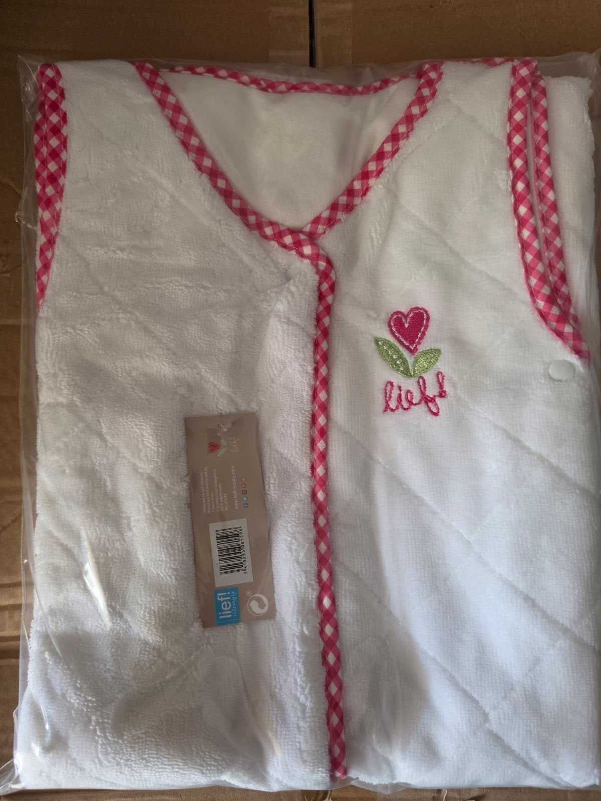 Partij van 44 nieuwe Lief! baby slaapzakken wit/roze, Nieuw, Ophalen of Verzenden, Lief!, Slaapzak