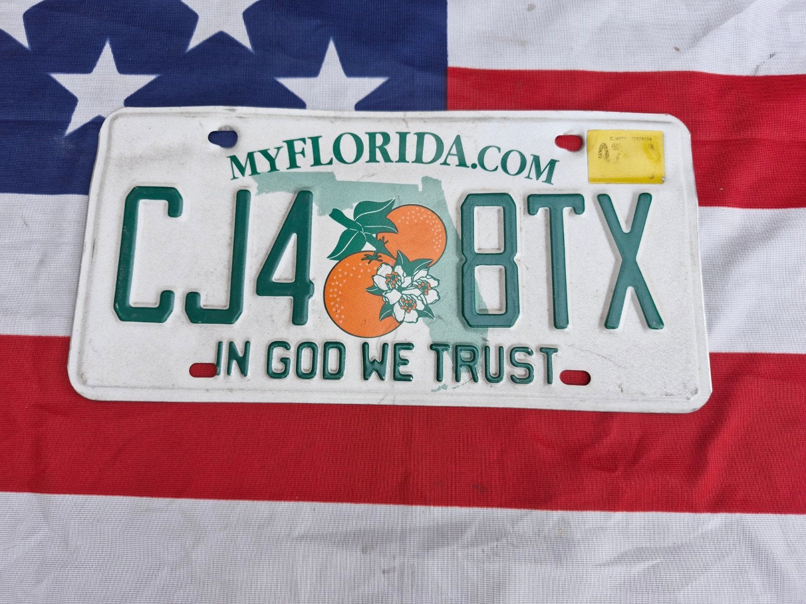 Kentekenplaat Florida USA Nummerplaat nummerbord License VS, Verzenden, Gebruikt, Auto's