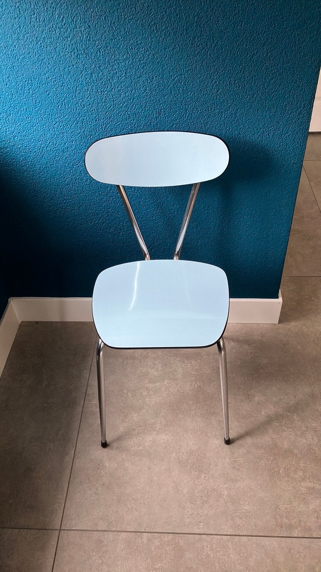 Vintage Formica stoel, Ophalen, Retro / vintage, Gebruikt, Overige kleuren