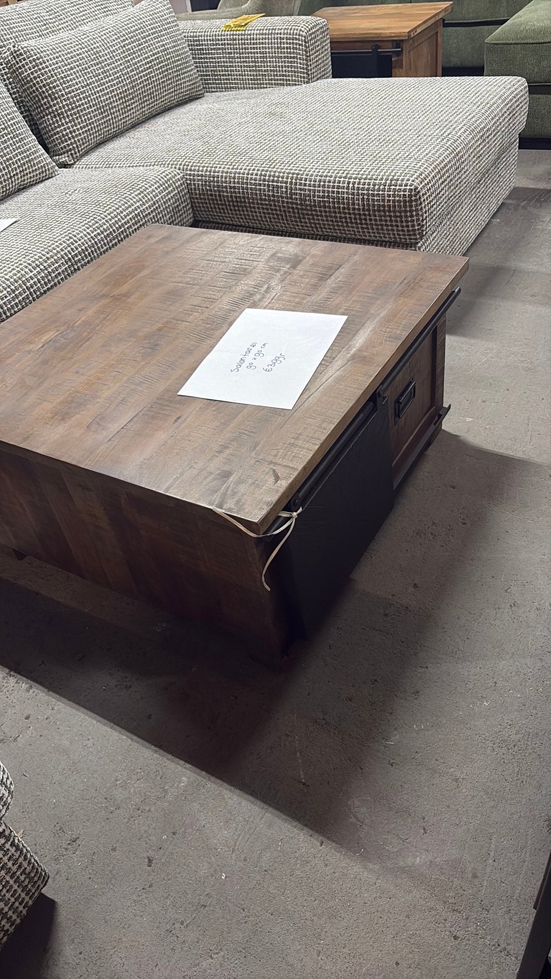 Salontafel mango 90cm, Ophalen, Outletliving7@gmail.com, Rond, Nieuw
