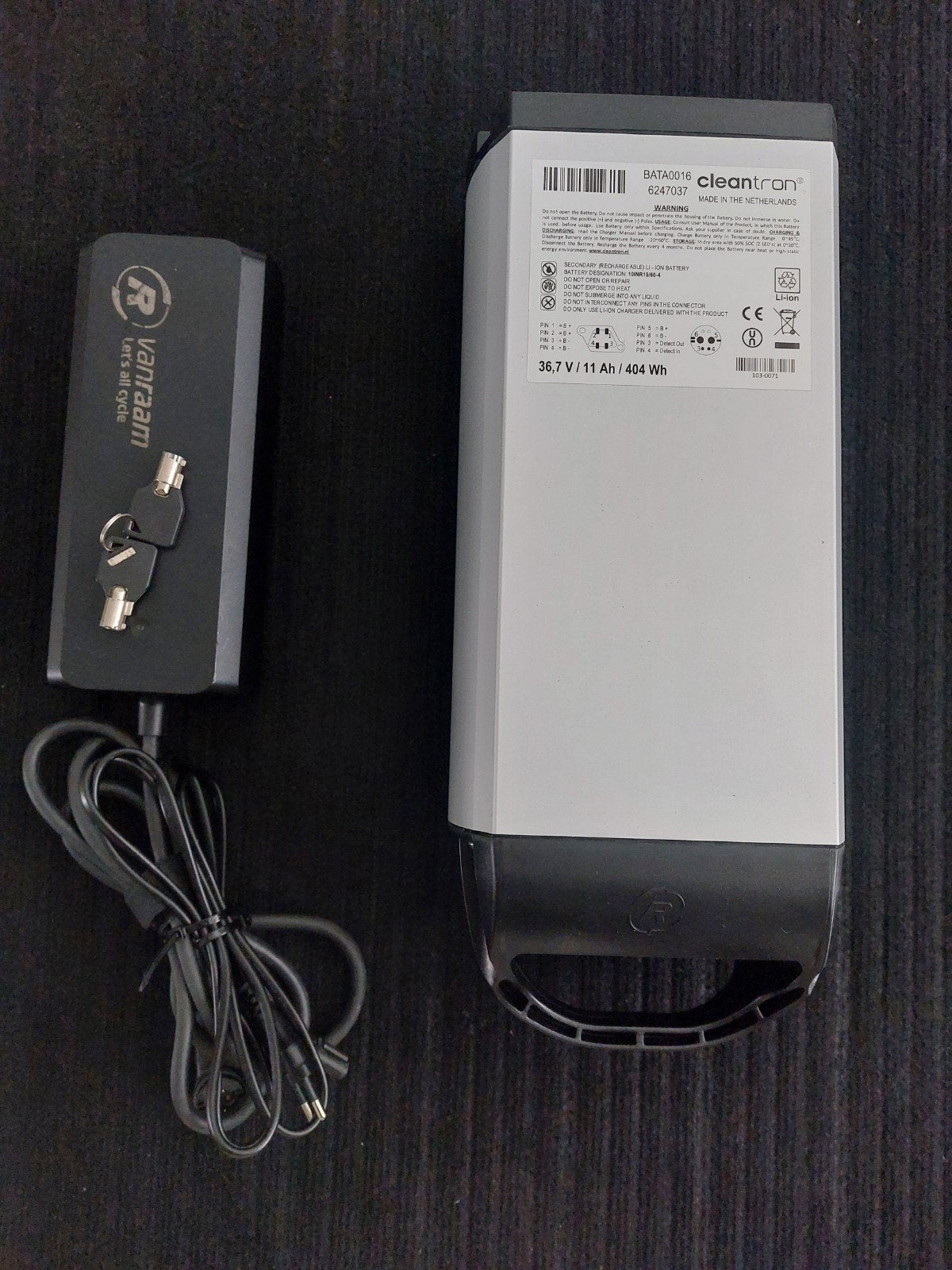 Van Raam Cleantron E-bike Accu 36.7V 11Ah 404Wh, Ophalen, Zo goed als nieuw