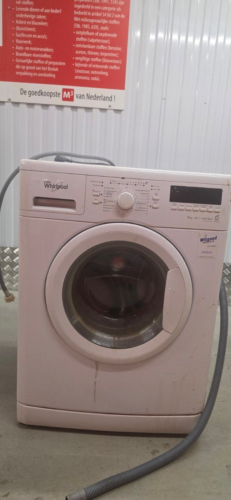 Whirlpool Wasmachine 7kg A 1400 RPM - Witgoed, Witgoed en Apparatuur, Wasmachines, Ophalen of Verzenden