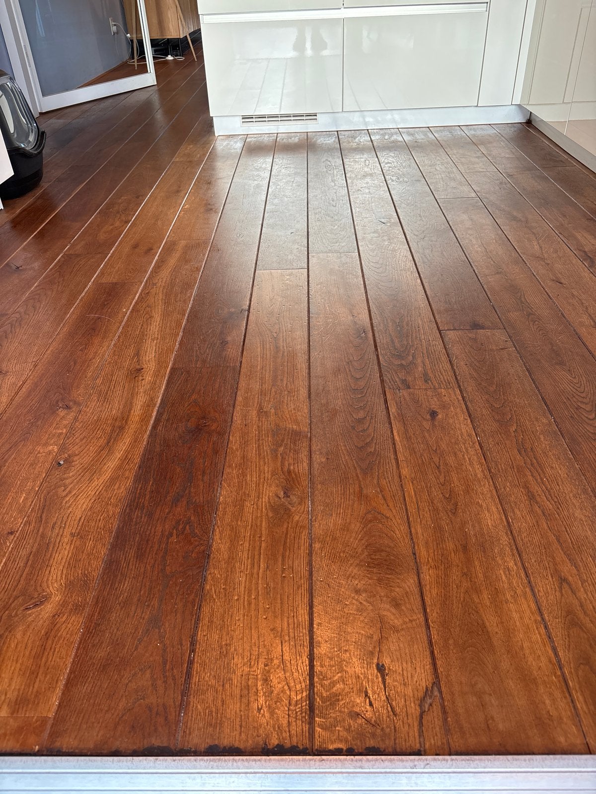 Massief houten vloer, Ophalen, Gebruikt, Vloerdelen of -planken, 10 m² of meer