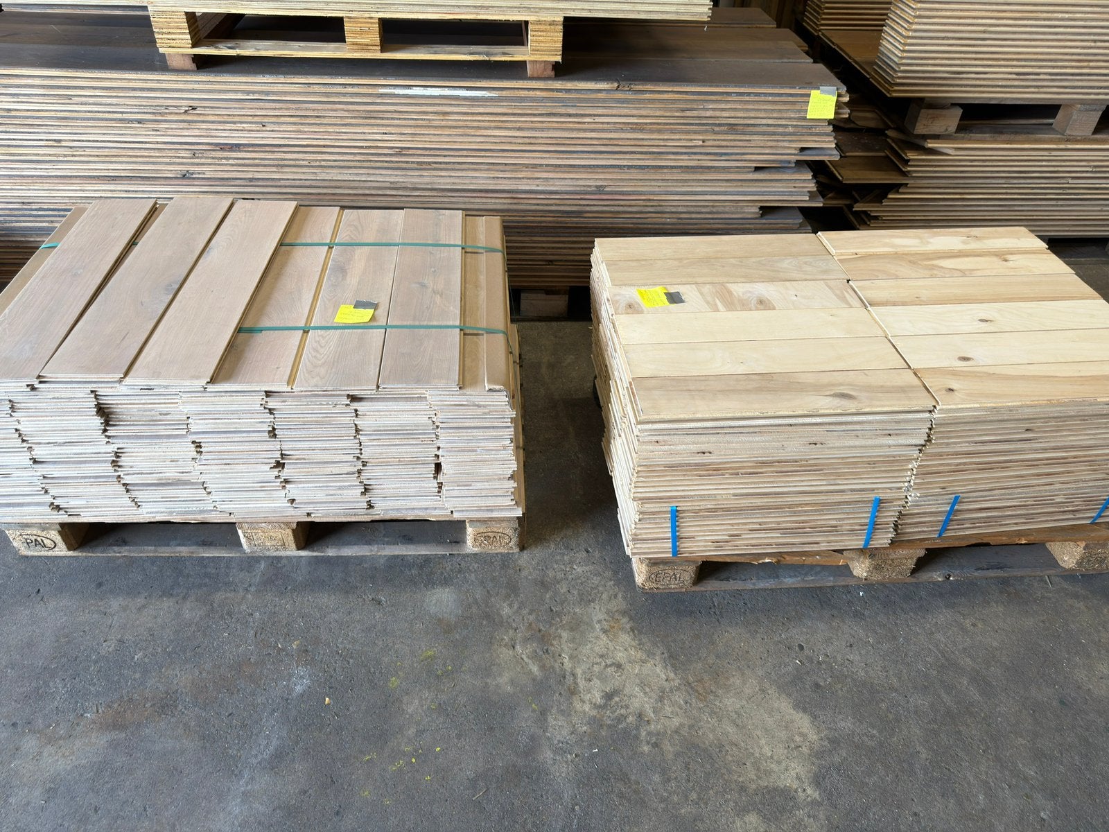 Eiken vloer visgraat multivloer 22,6 m2 en 22,4 m2 NIEUW, Ophalen, 50 tot 150 cm, Nieuw, Vloerdelen of -planken