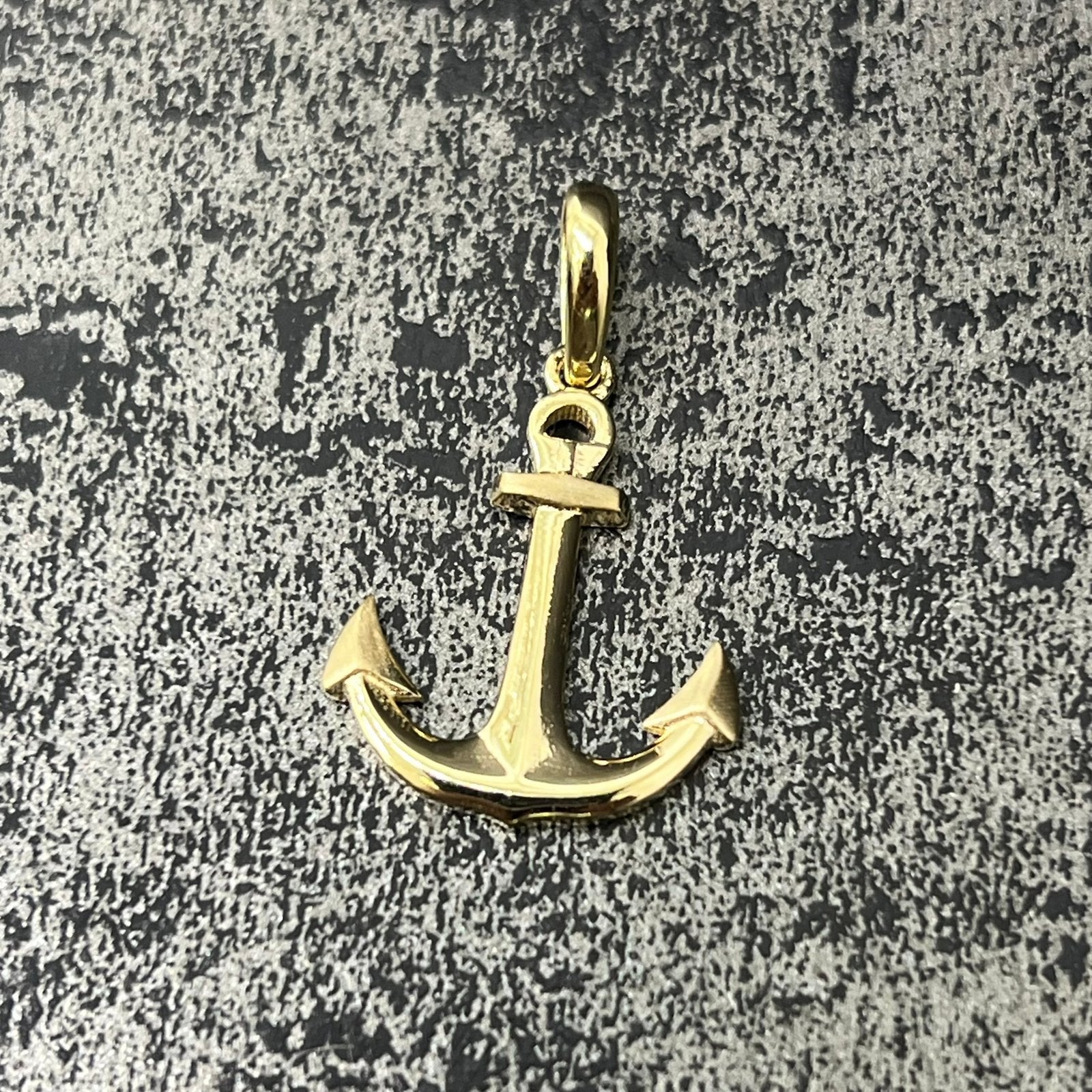 14 karaat gouden anker hanger 14k kettinghanger, Ophalen of Verzenden, Zo goed als nieuw, Goud, Kruis of Symbool