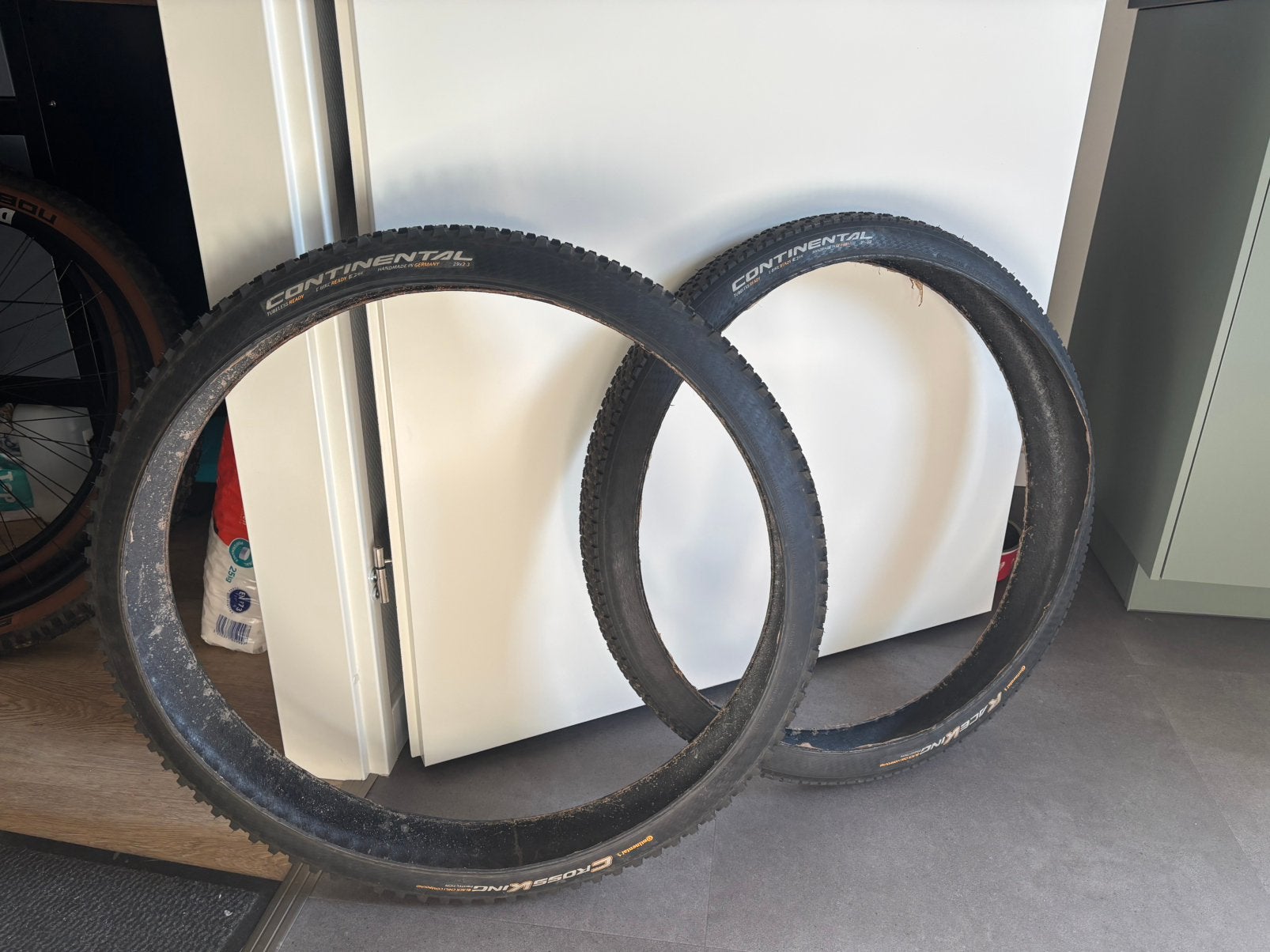 MTB Bandencombo Continental RaceKing / CrossKing 29inch, Ophalen, Band, Zo goed als nieuw, Mountainbike