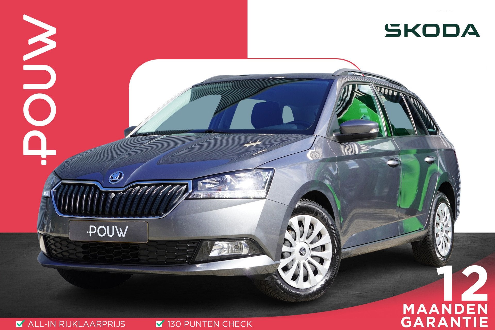 Skoda Fabia Combi 1.0 TSI 95pk Ambition | Airco | Navigatie, Auto's, Voorwielaandrijving, 12 maanden, Stof, Gebruikt