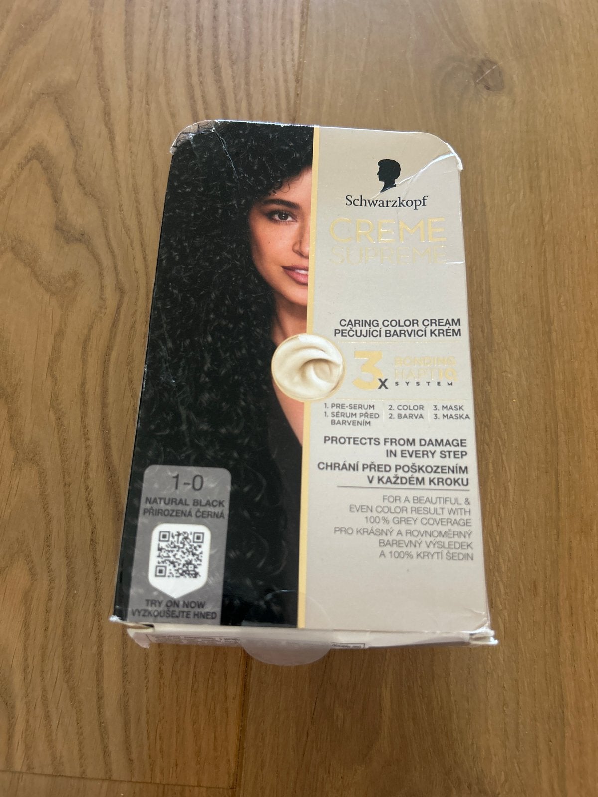 Schwarzkopf Creme Color Haarverf 1-0 Natuurlijk Zwart, Ophalen of Verzenden, Nieuw, Overige typen