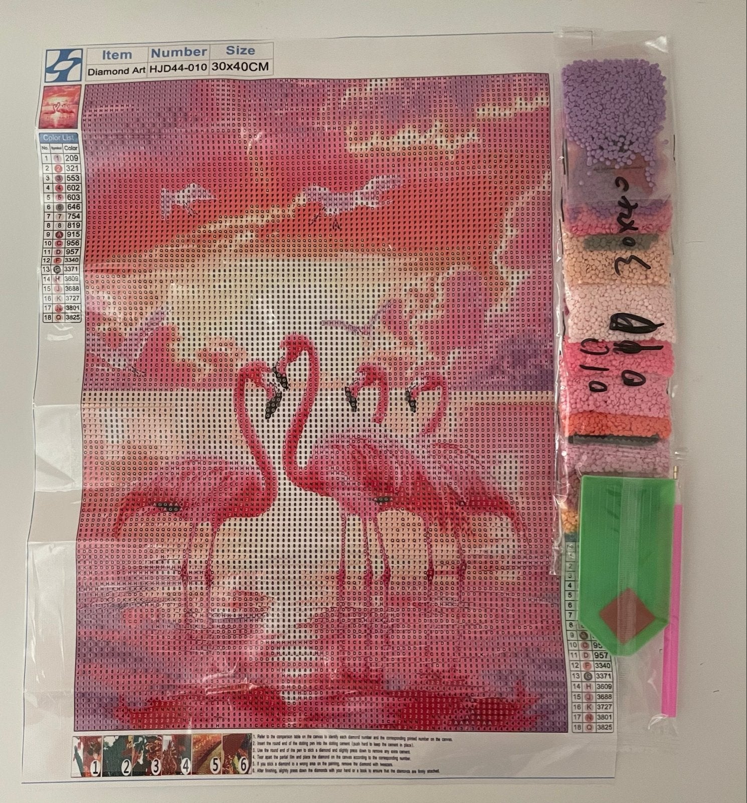 Diamond Painting Flamingo’s 30x40 cm Vol Rond Nieuw, Roze, Nieuw, Ophalen of Verzenden, Diamond painting