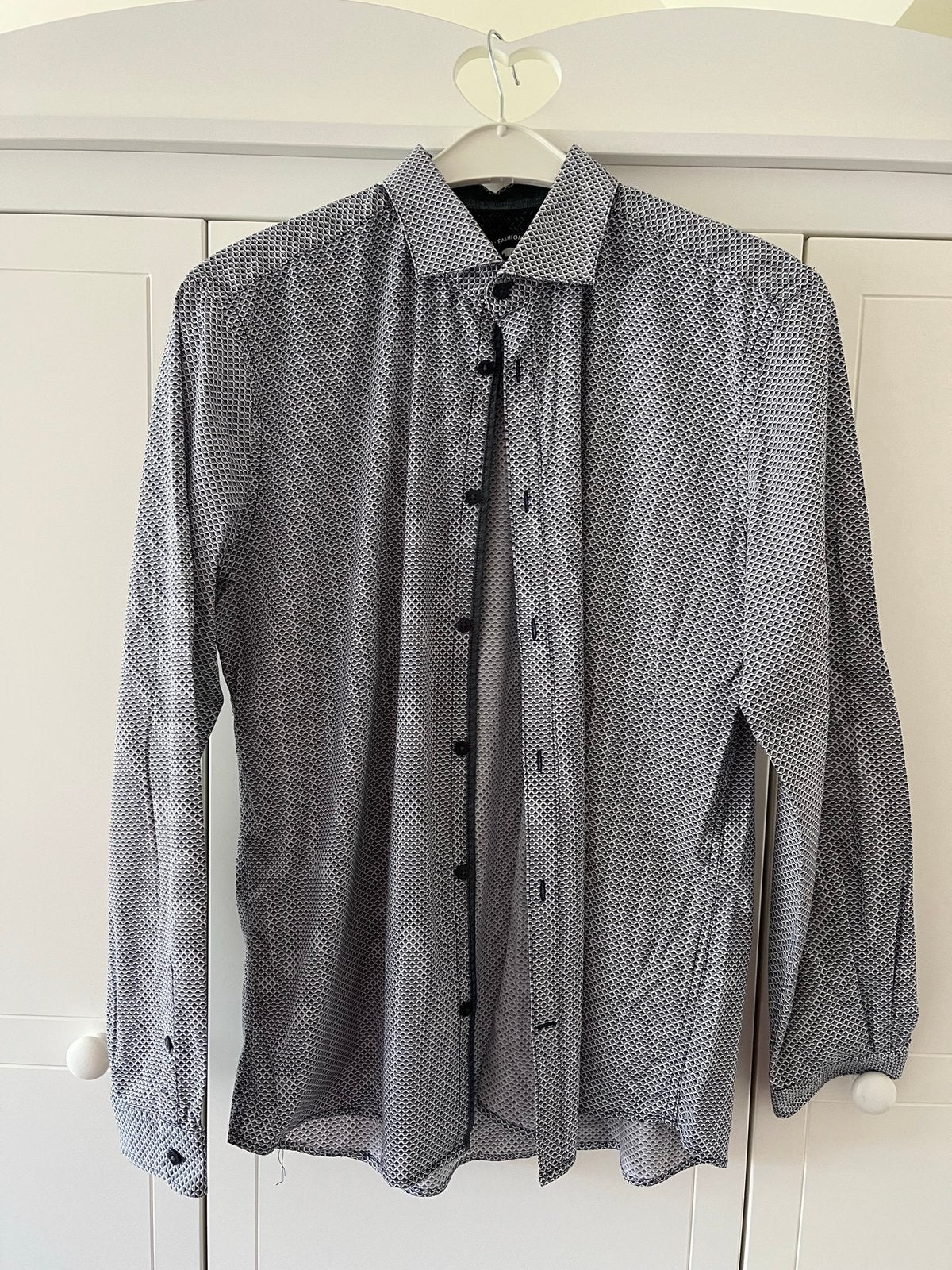 Heren blouse / overhemd zwart wit ruitje Tom Tailor mt XL, Ophalen of Verzenden, Gedragen, Meerkleurig, Halswijdte 43/44 (XL)