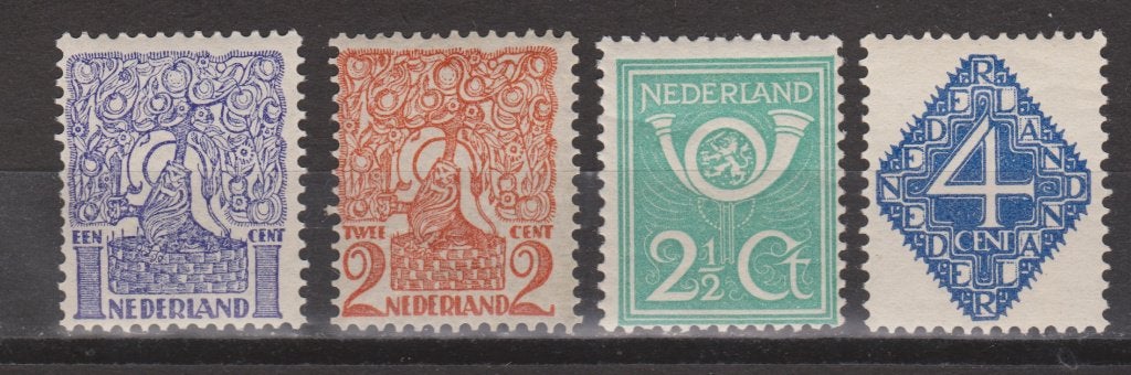 NVPH 110 111 112 113 ong 1923 ; OUD NEDERLAND p/stuk, Postzegels en Munten, Ophalen of Verzenden, T/m 1940, Postfris
