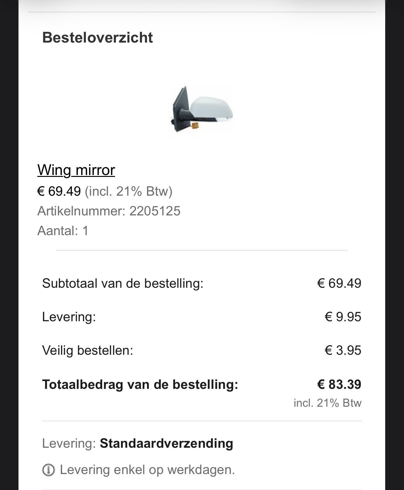 Nieuwe buitenspiegel voor auto - Autodoc, Ophalen of Verzenden, Nieuw, Universele onderdelen