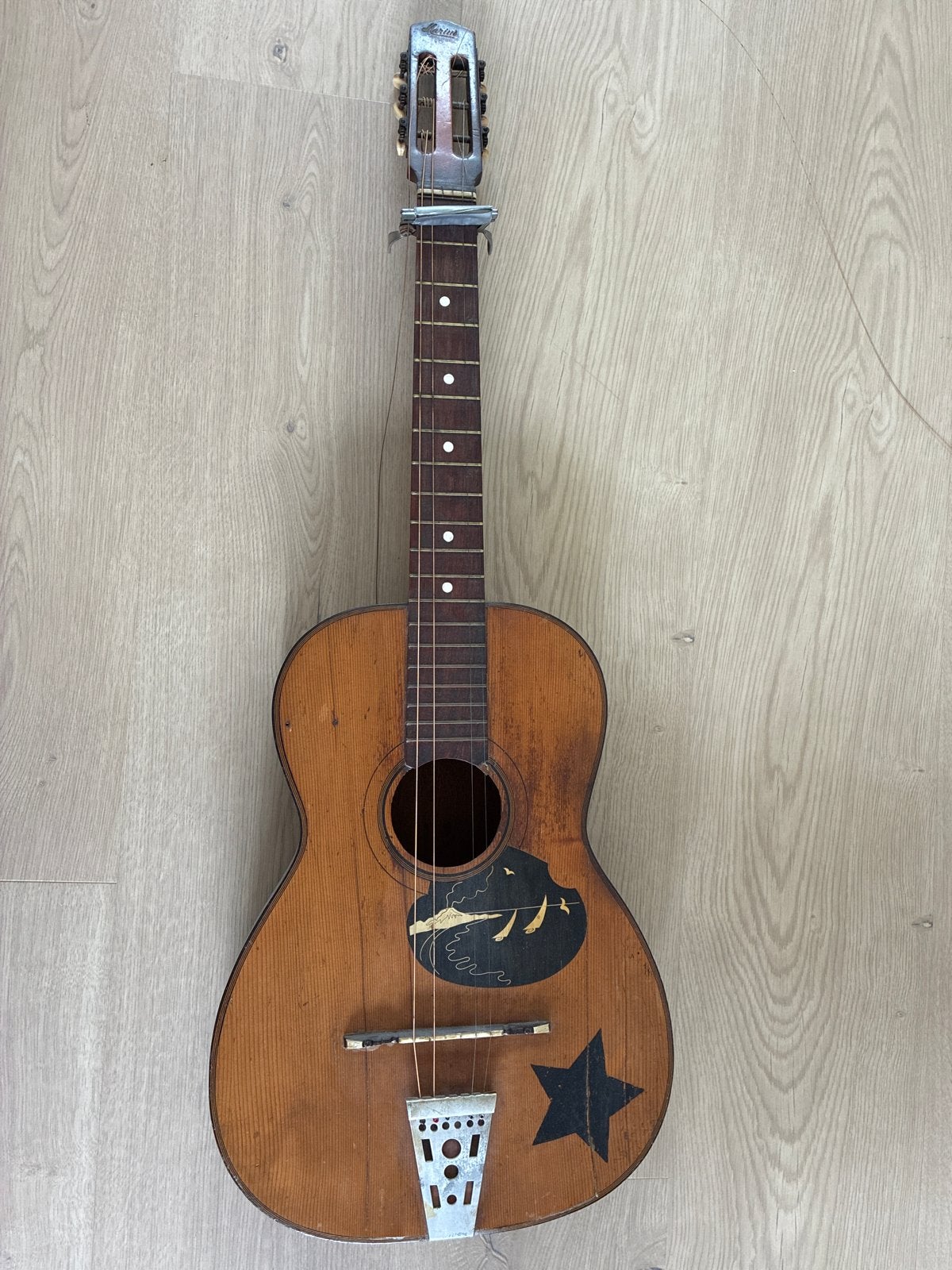 Marius gitaar uit circa 1920 - Vintage Klassieke Gitaar, Ophalen of Verzenden, Gebruikt, Klassieke of Spaanse gitaar