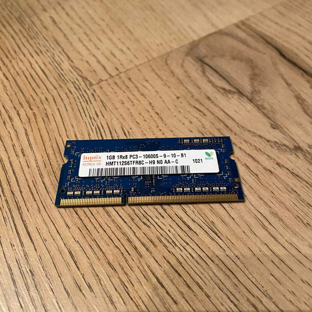 Hynix 1GB 2Rx8 DDR3 1333MHz ( 1x 1GB ), Computers en Software, RAM geheugen, Gebruikt, Laptop, 1 GB of minder, DDR3, Ophalen of Verzenden