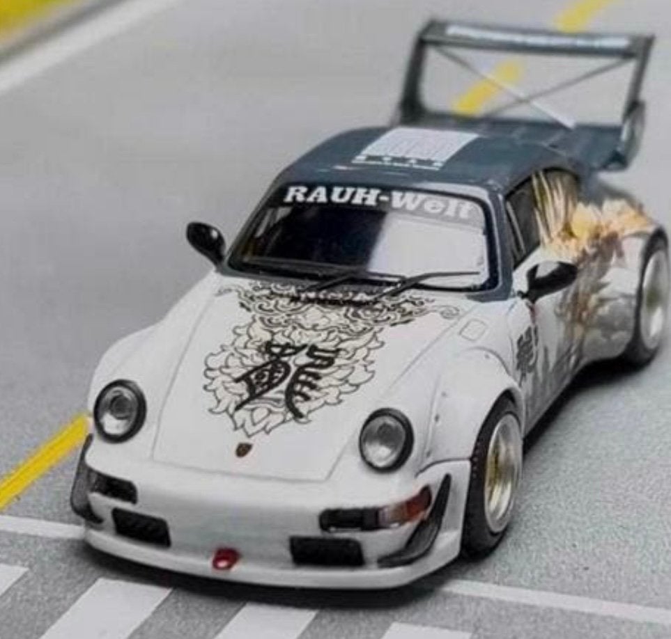 ModernArt Porsche RWB 964 Fortune Dragon Silver, Ophalen of Verzenden, Zo goed als nieuw, Auto
