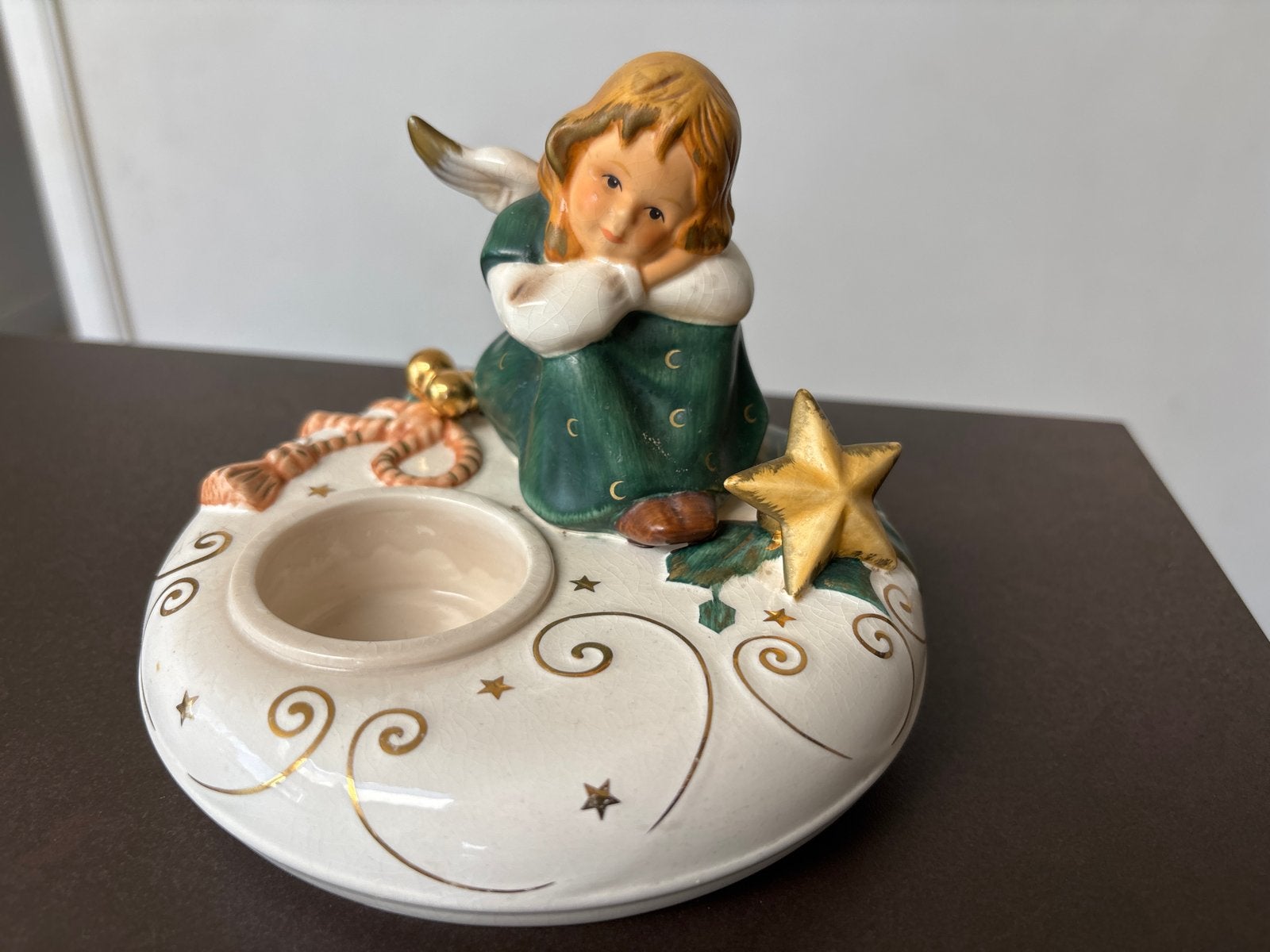 Goebel Engel theelichtje - Kerstdecoratie, Overige materialen, Wit, Ophalen of Verzenden, Zo goed als nieuw