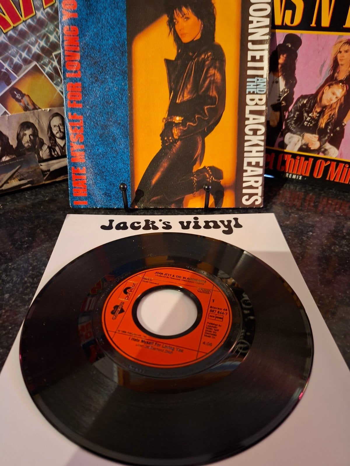Joan Jett & The Blackhearts - I Hate Myself For Loving 1988, Ophalen of Verzenden, Zo goed als nieuw, 7 inch, Overige typen
