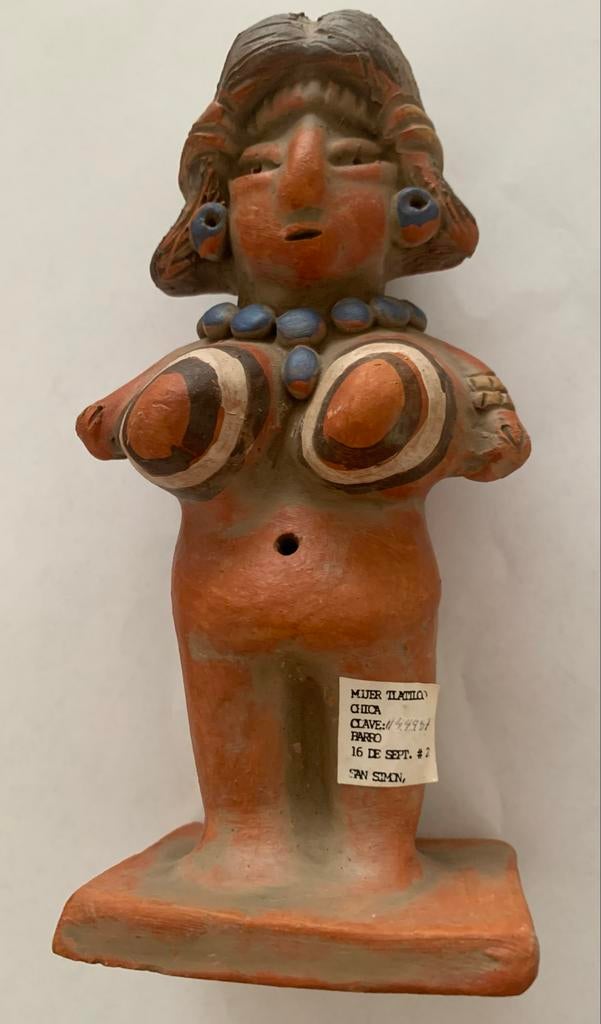 Inca/Azteken beeldje - Vrouwelijk figuur aardewerk, Ophalen of Verzenden