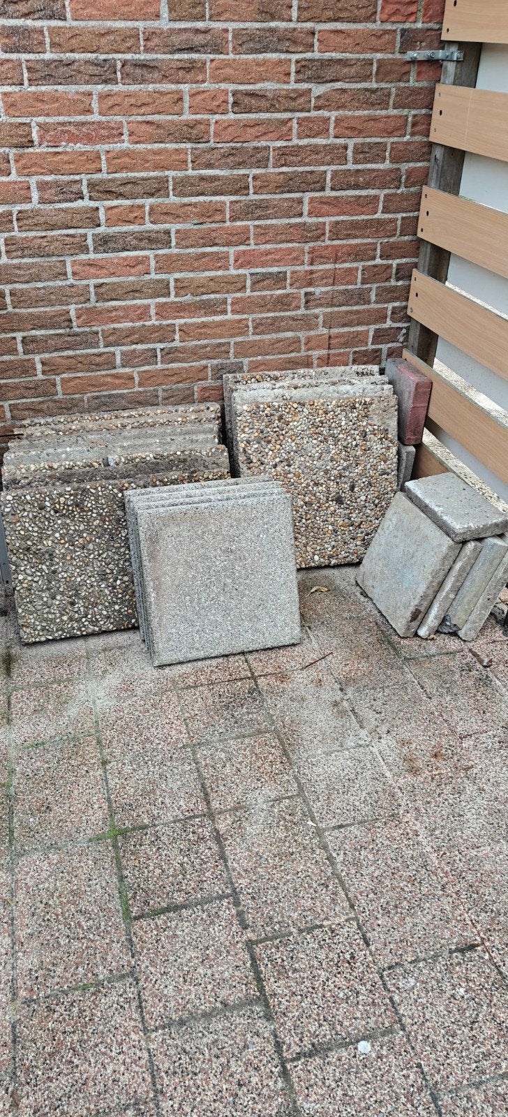 Terrastegels, betontegels, Ophalen, Gebruikt, Minder dan 5 m², Beton