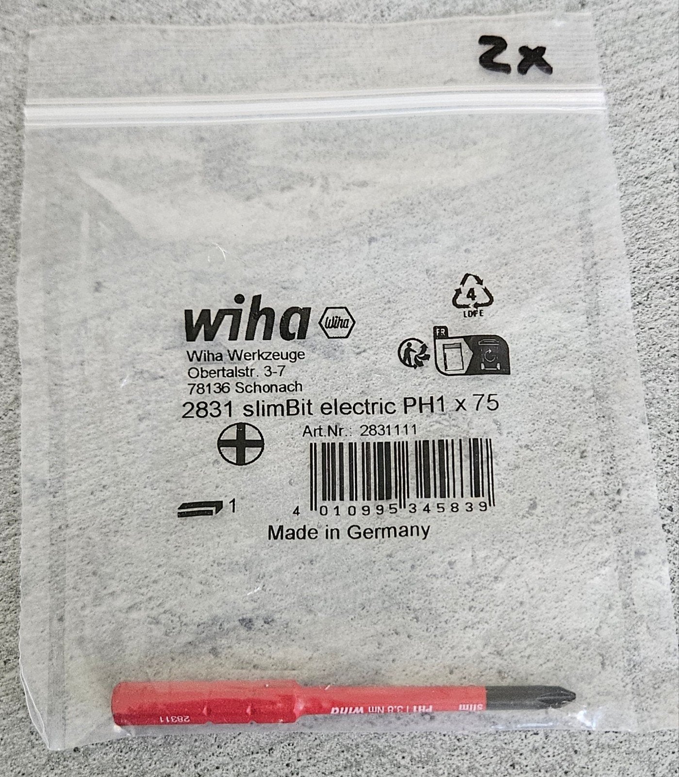 Wiha slimBit electric schroevendraaierbits - Diverse maten, Ophalen of Verzenden, Gebruikt, Bitset