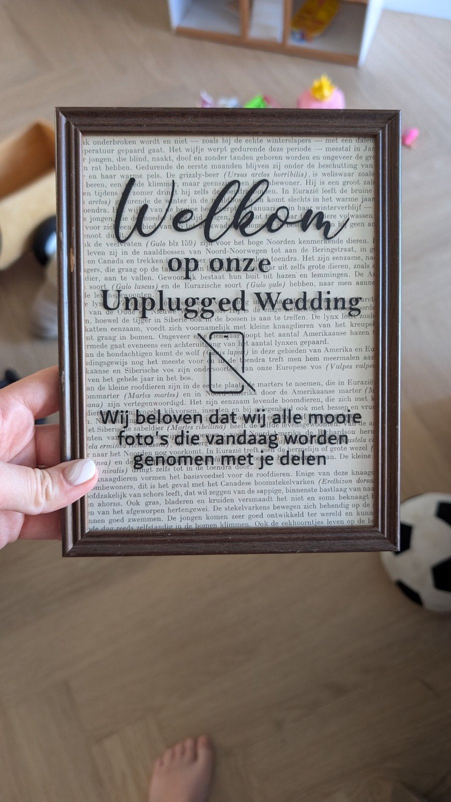 Unieke Unplugged Wedding Welkomstbord, Huis en Inrichting, Ophalen, Minder dan 50 cm, 5 – 50, Print