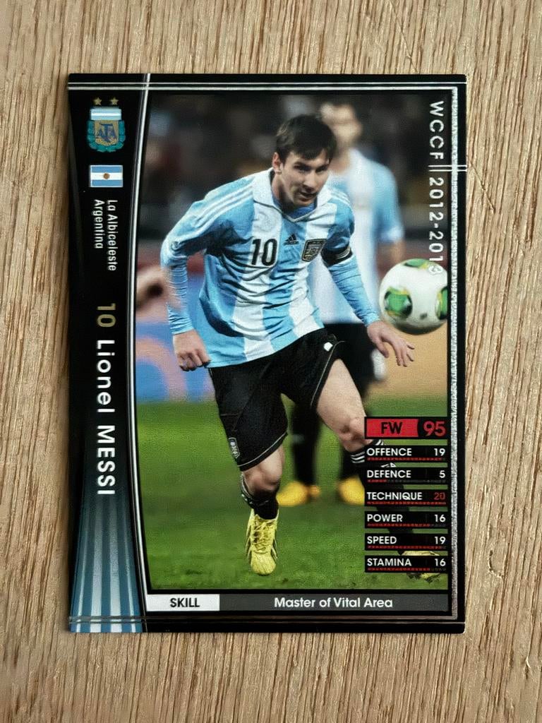Lionel Messi WCCF 2012-2013 Spelerskaart Argentinië, Ophalen of Verzenden, Zo goed als nieuw, Buitenlandse clubs, Spelerskaart