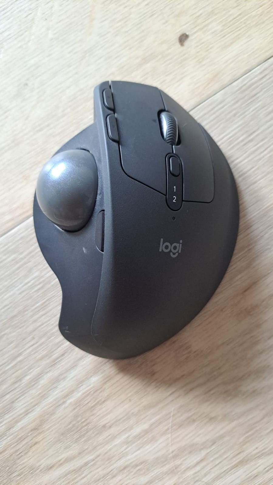 Logitech MX Ergo Trackball Muis, Computers en Software, Muizen, Zo goed als nieuw, Muis, Rechtshandig, Draadloos, Ergonomisch