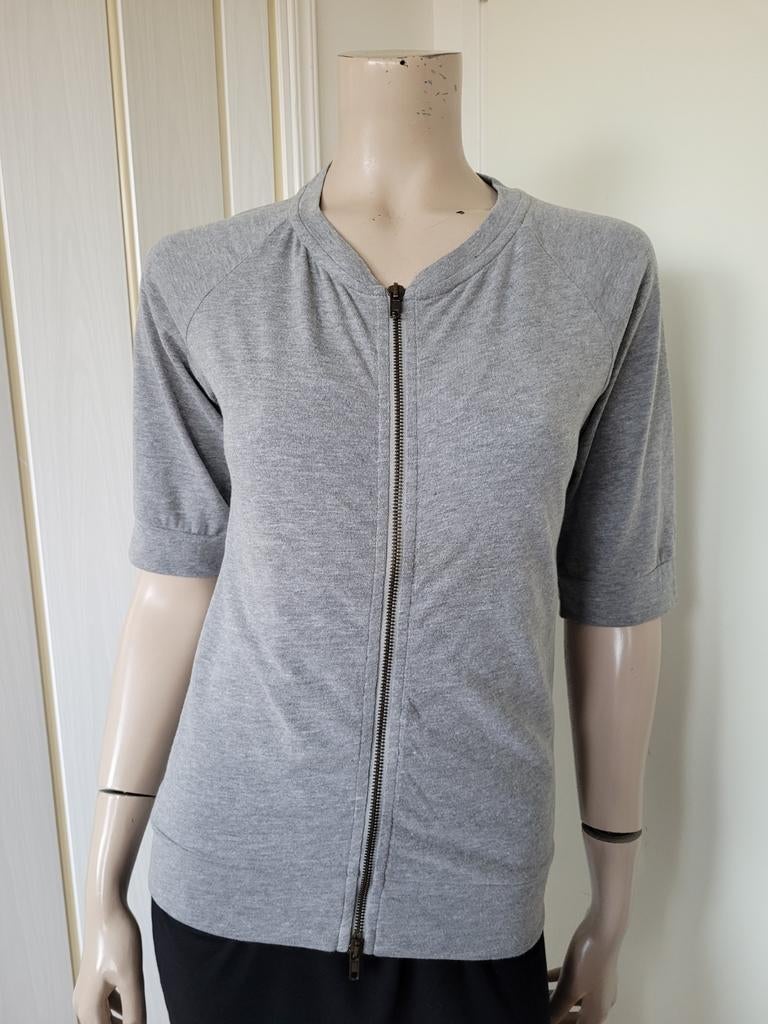 American Vintage korte mouw vest grijs maat S/36, Kleding | Dames, Truien en Vesten, Zo goed als nieuw, Maat 36 (S), Grijs, Ophalen of Verzenden
