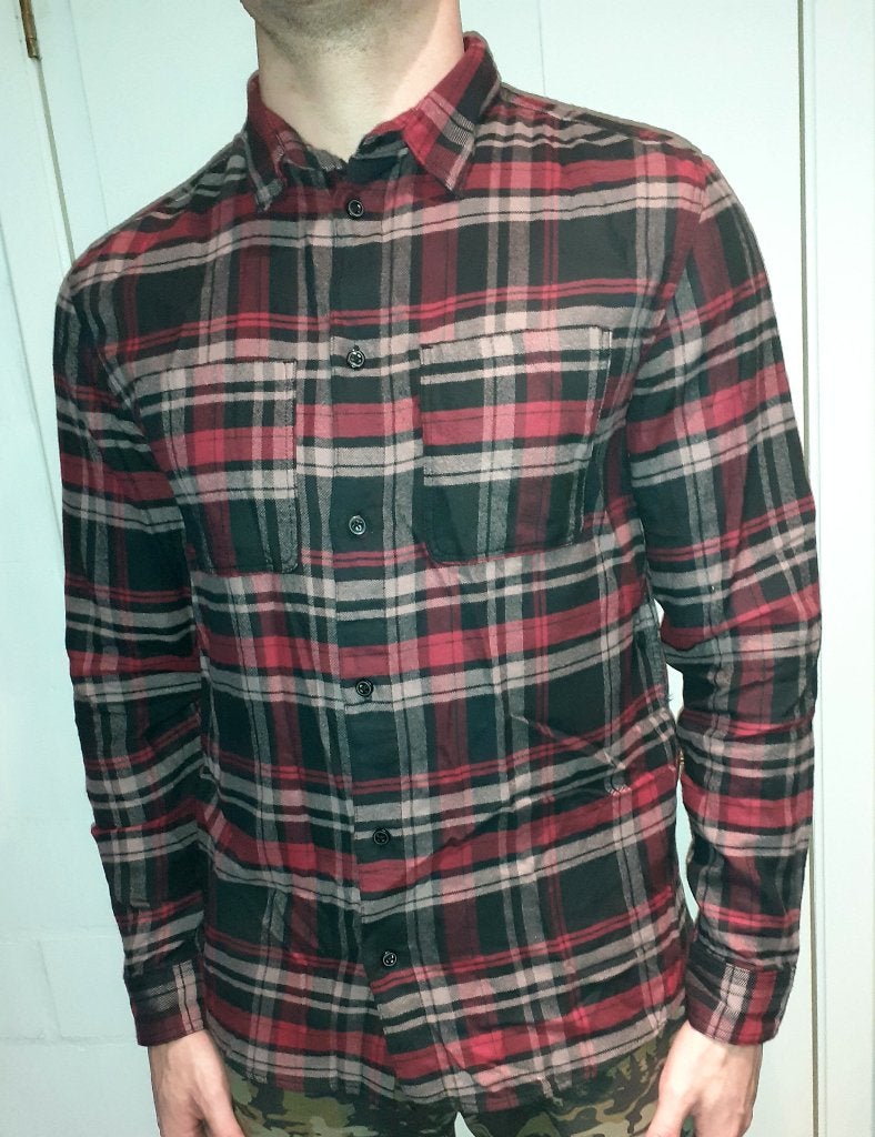 Hemd Heren zwart met rode ruit H&M Divided S, Kleding | Heren, Ophalen of Verzenden, Nieuw, Zwart, Halswijdte 38 (S) of kleiner