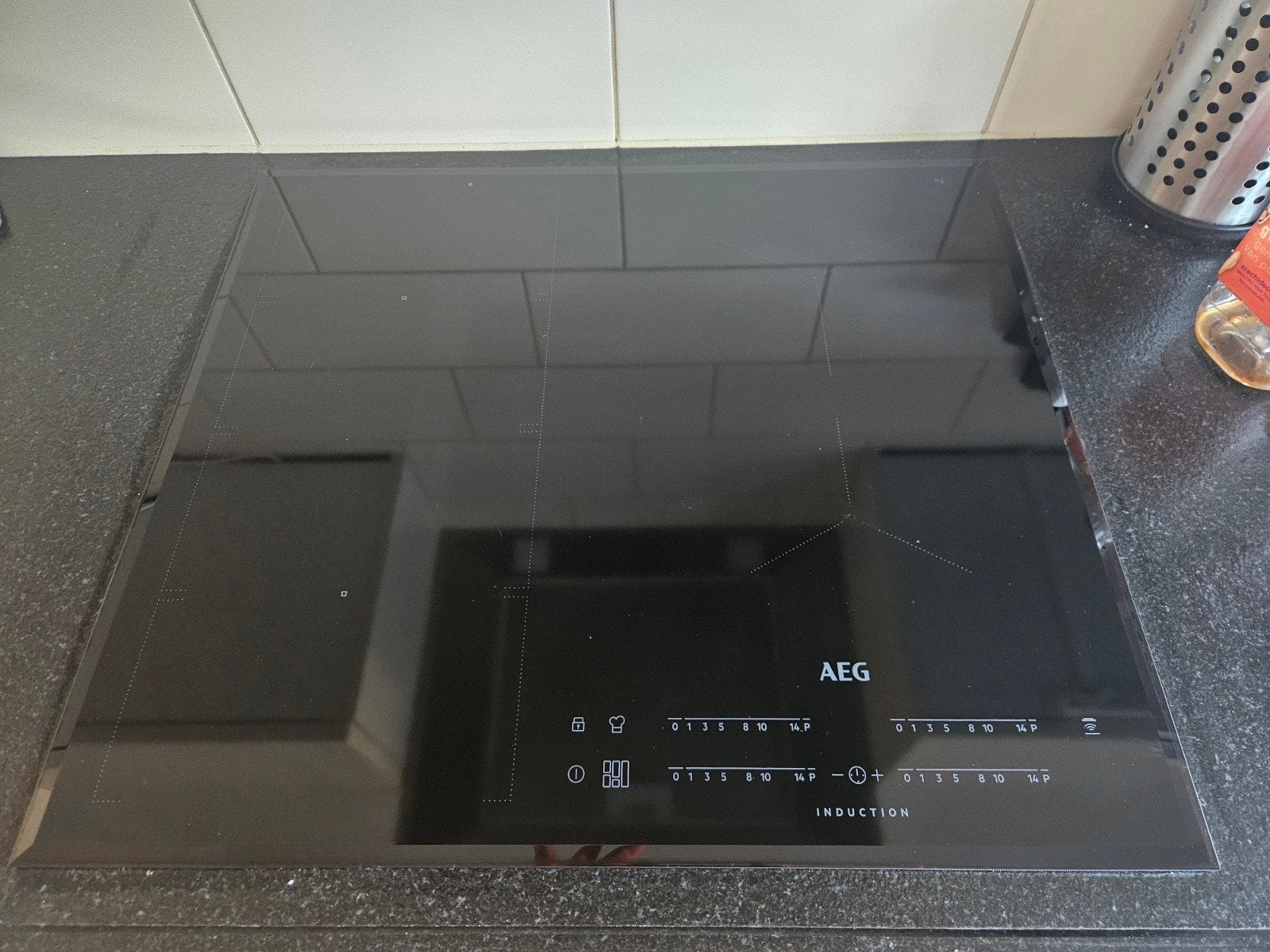AEG inductie kookplaat 4 pits, Ophalen, 4 kookzones, Zo goed als nieuw, Inbouw