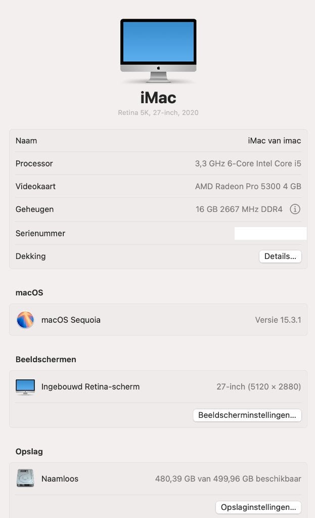 Foto 9 van partij 27 inch iMacs 2017/2020/2021