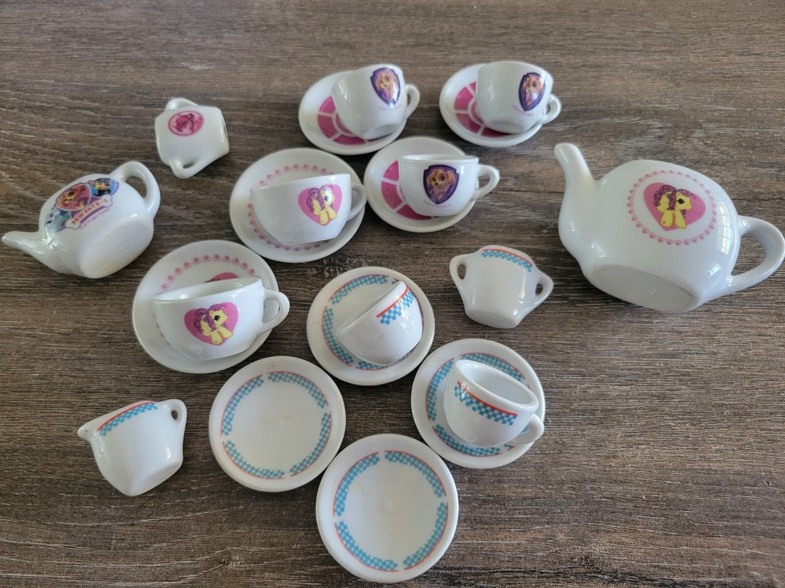 Vintage kinderserviesje - theeservies my little pony Paw Pat, Ophalen of Verzenden, Gebruikt, Overige typen