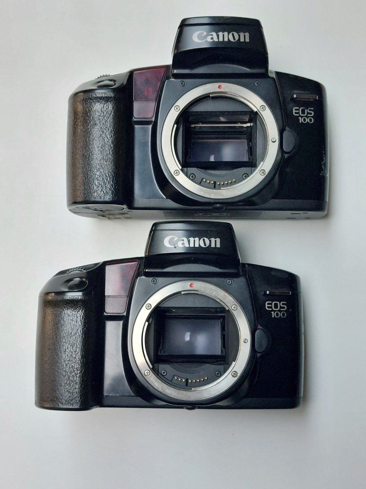 Canon EOS 100 body 2x  loop of sloop, Ophalen of Verzenden, Niet werkend, Spiegelreflex, Canon