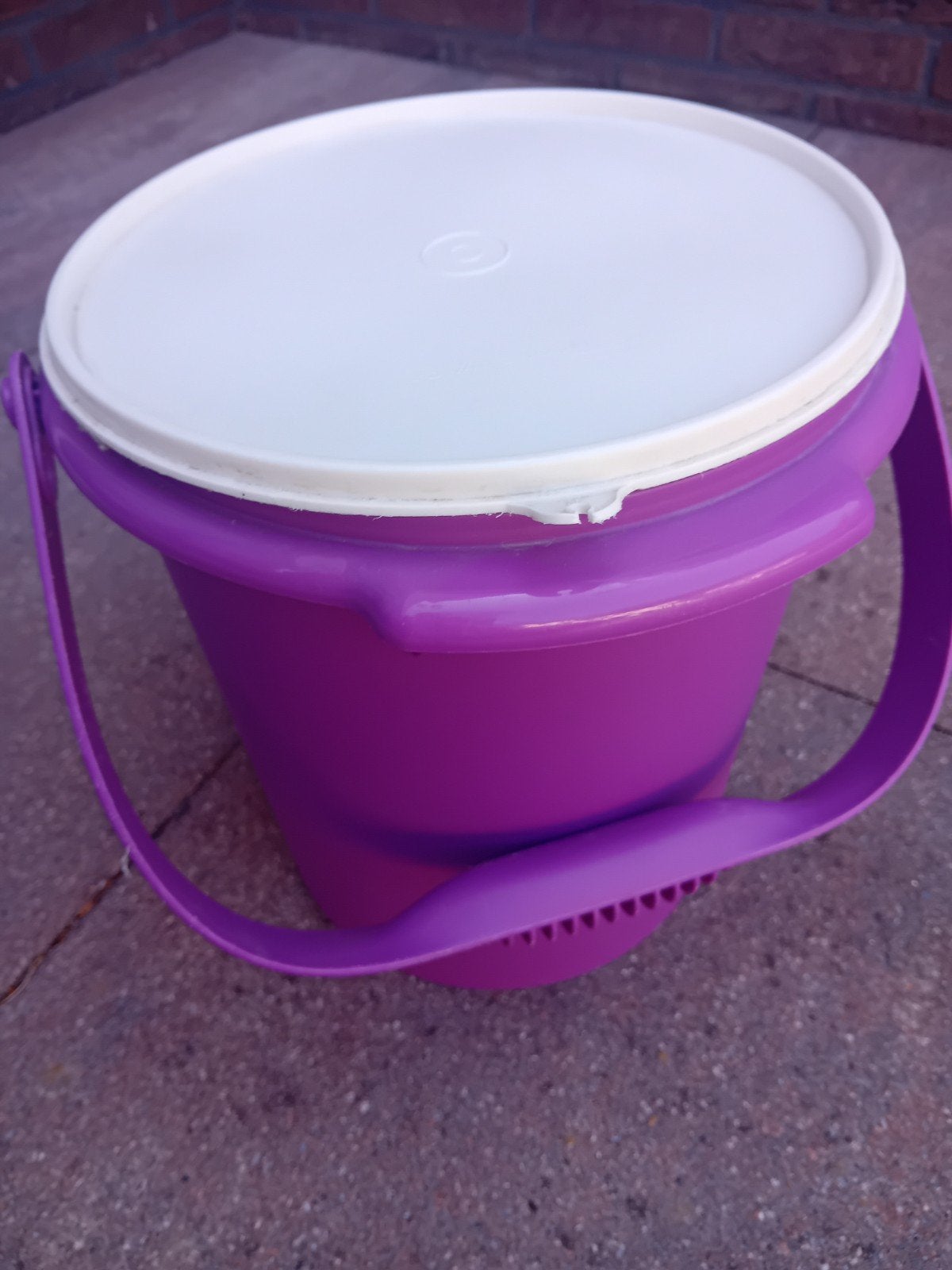 Tupperware Wasemmer - Paars met Wit Deksel, Ophalen of Verzenden, Wit