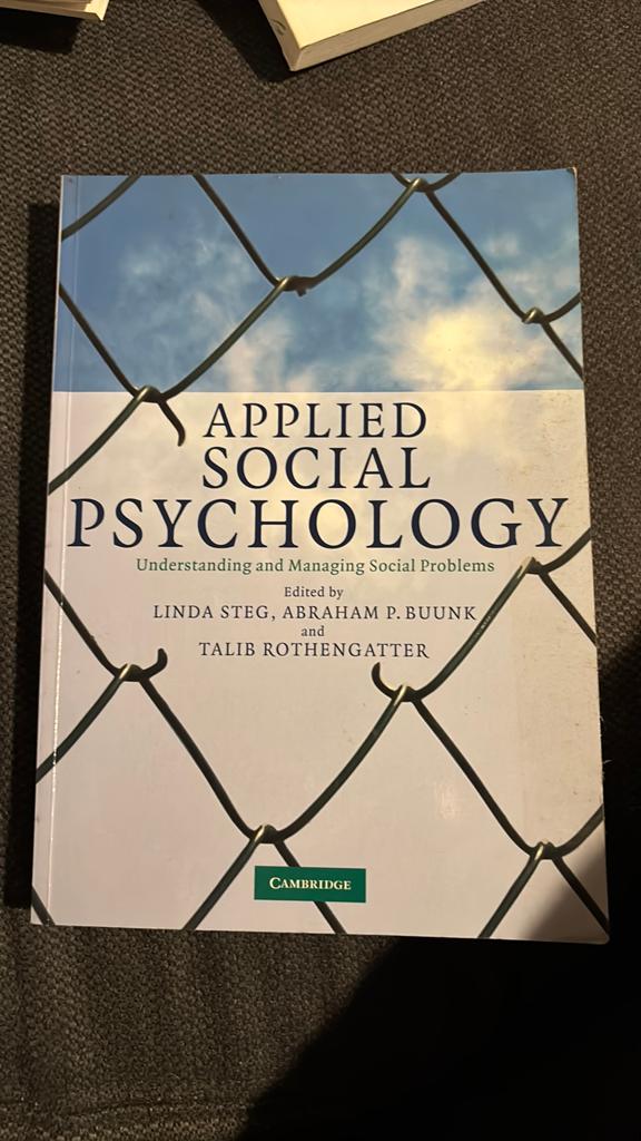 Applied social psychology, Ophalen of Verzenden, Gelezen, Sociale psychologie