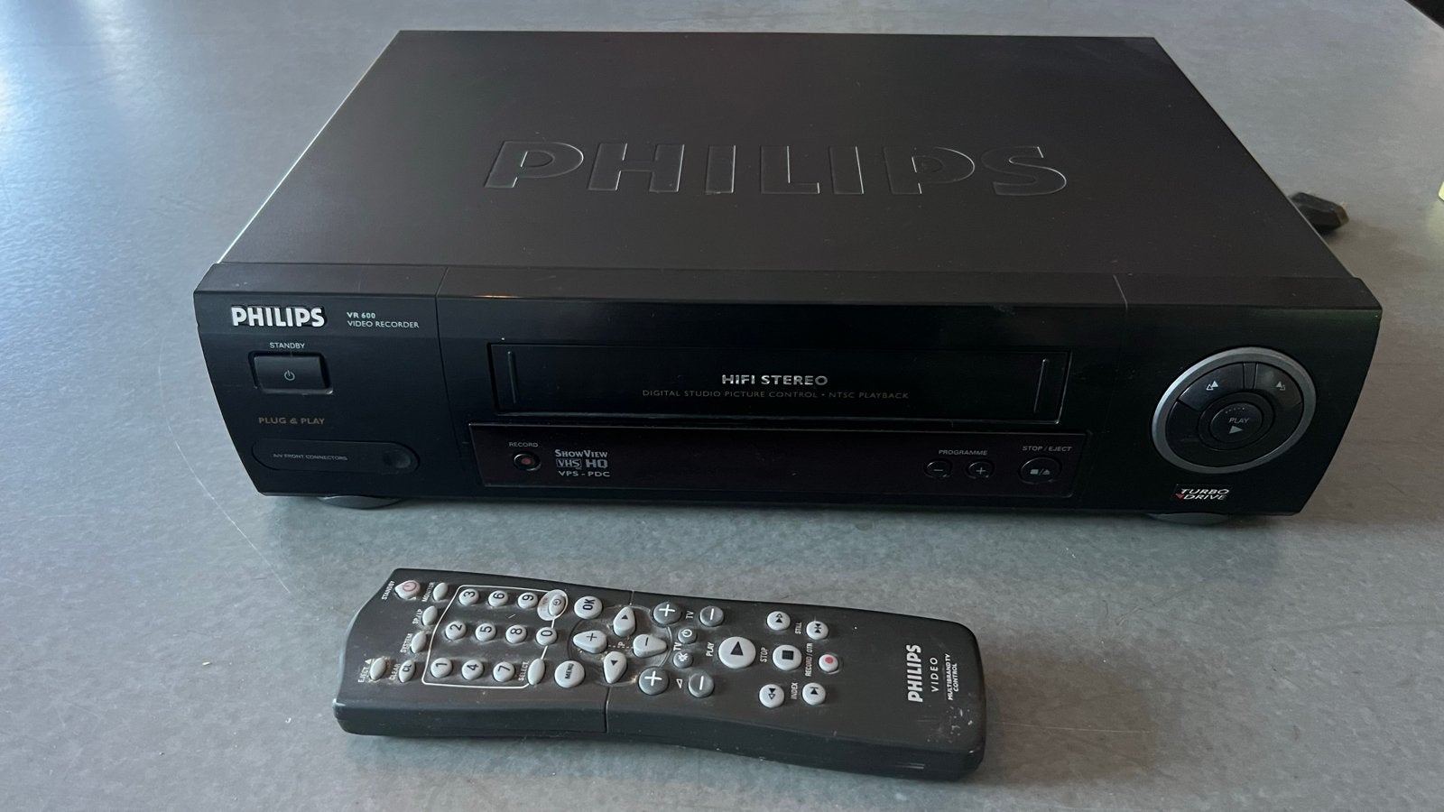 Philips VR 400 HIFI Stereo VHS Video Recorder met Afstandsbe, Ophalen, Gebruikt, VHS-speler of -recorder