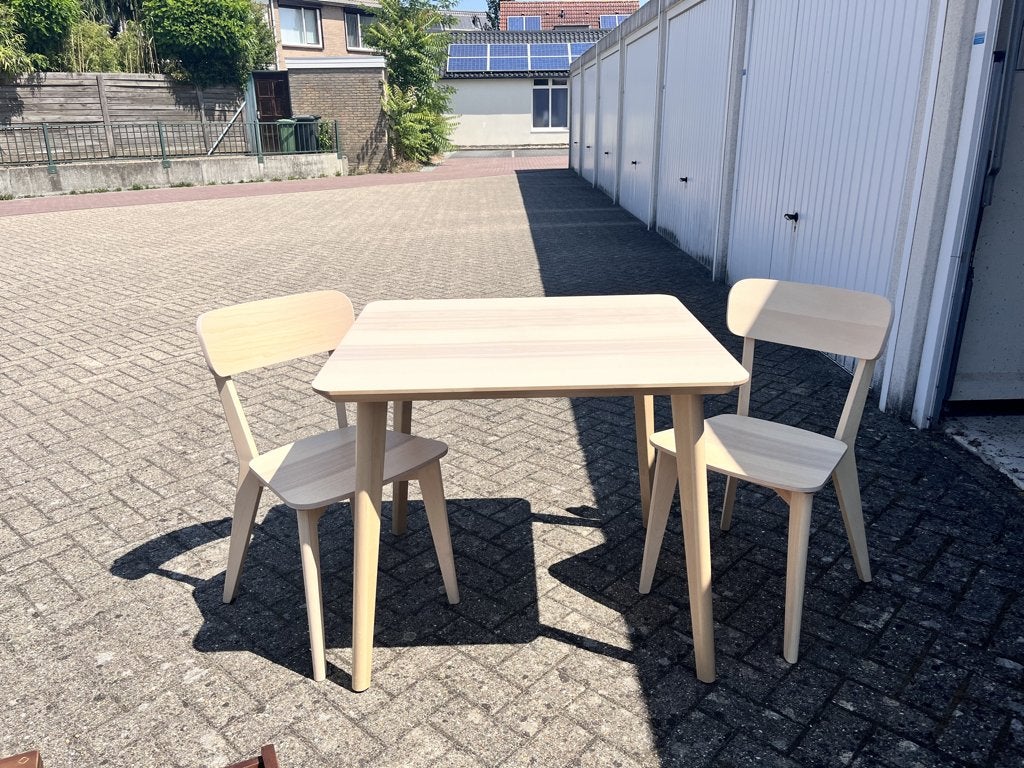 Tafel met 2 stoelen van Ikea, Ophalen, 50 – 75, 50 tot 100 cm, Zweeds