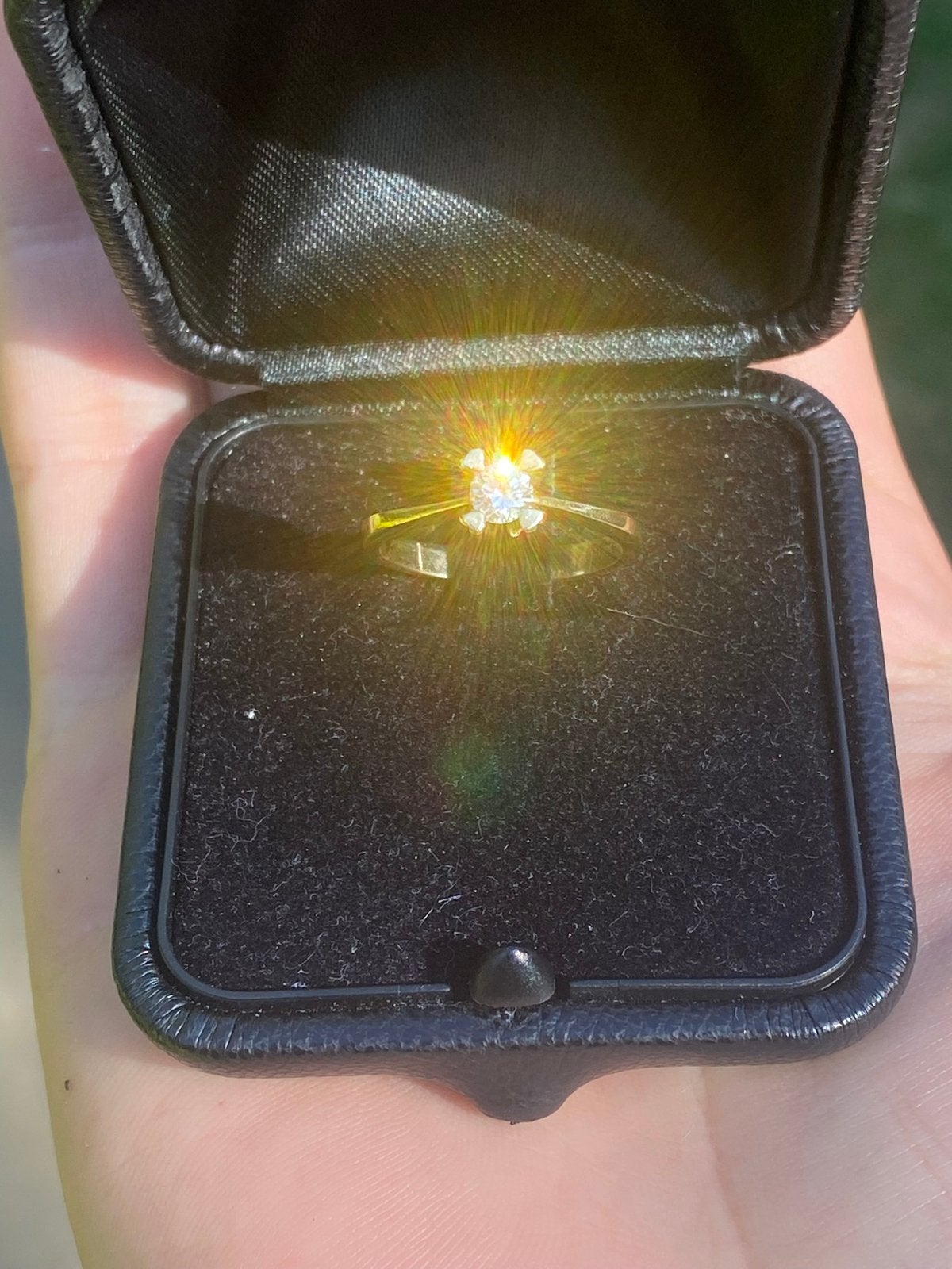 14k gouden solitaire diamanten ring, Sieraden, Tassen en Uiterlijk, Ringen, Ophalen of Verzenden, Zo goed als nieuw