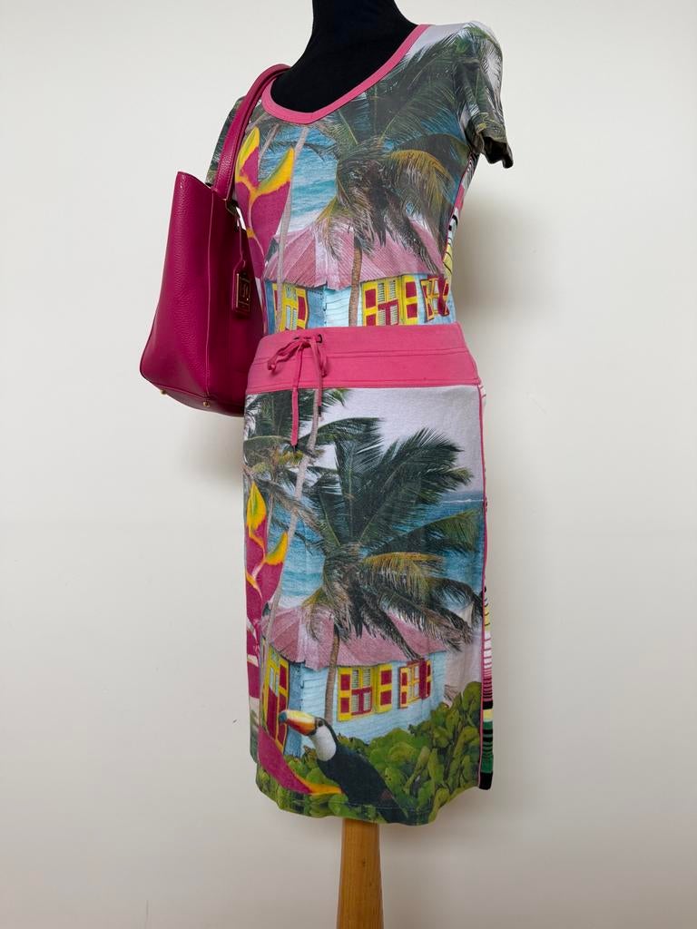 50% Marccain kleurrijke rok en top met print maat 3/M, Maat 38/40 (M), Overige kleuren, Verzenden, .