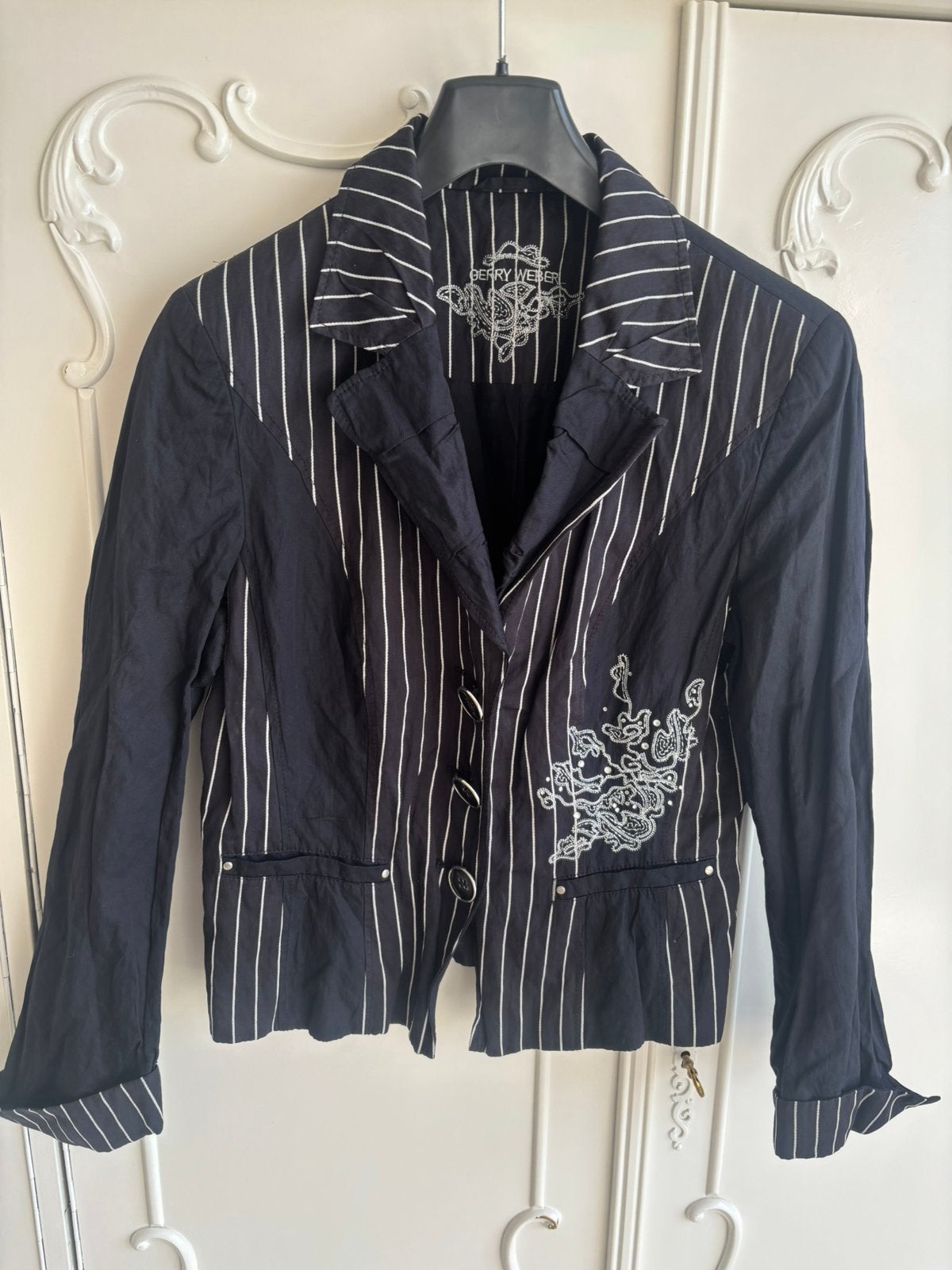 Nieuwstaat blauw jasje Gerry Weber maat 38, Maat 38/40 (M), Blauw, Ophalen of Verzenden, Zo goed als nieuw