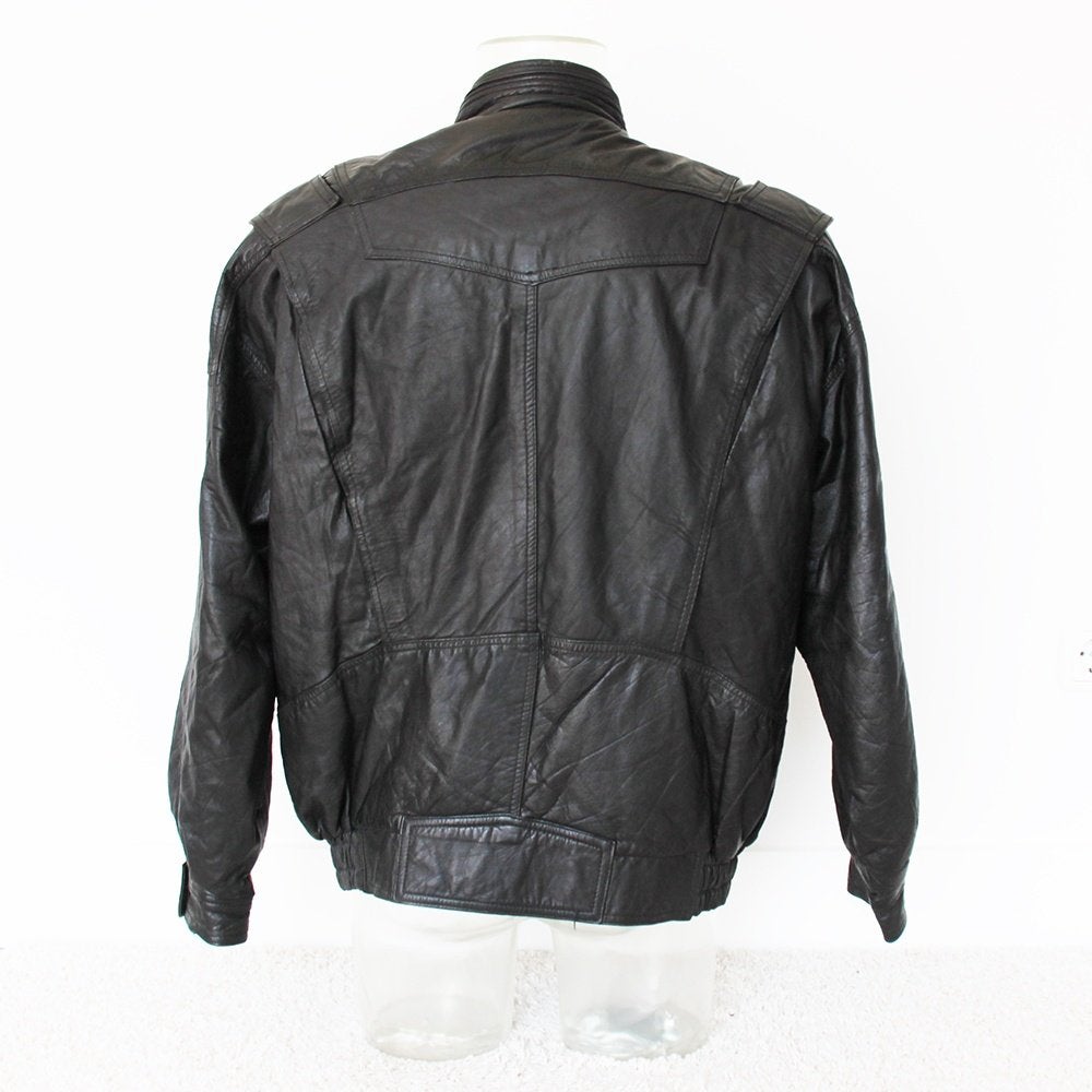 Mooie Soepele Leren Pak Tan Vintage Heren Jas181* (L) € 65,-, Pak Tan, Maat 52/54 (L), Zwart, Ophalen of Verzenden