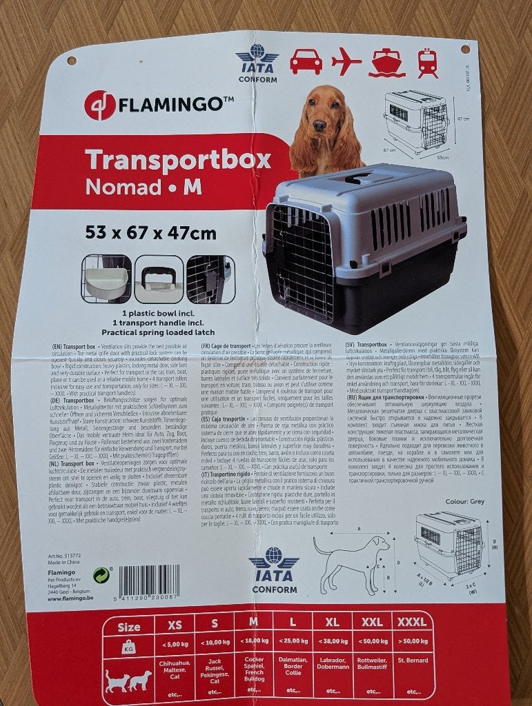 Reisbench/ Transportbox Flamingo 53X67X47cm, Ophalen, Zo goed als nieuw