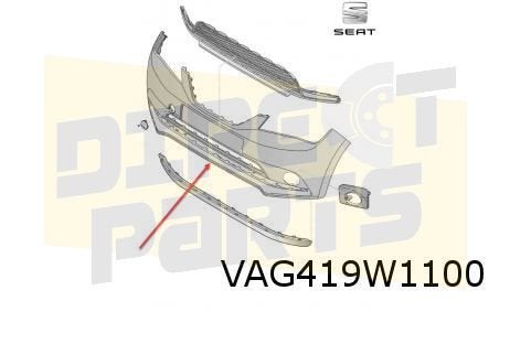 Seat e-Mii (7/19-) Voorbumper (te spuiten) Origineel! 1SL807
