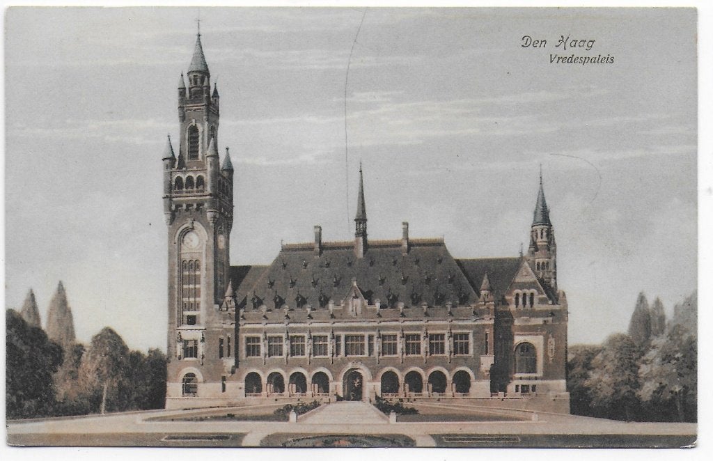 Den Haag Vredespaleis Ansichtkaart uit 1913 (B5474, Ophalen of Verzenden, Voor 1920, Gelopen, Zuid-Holland