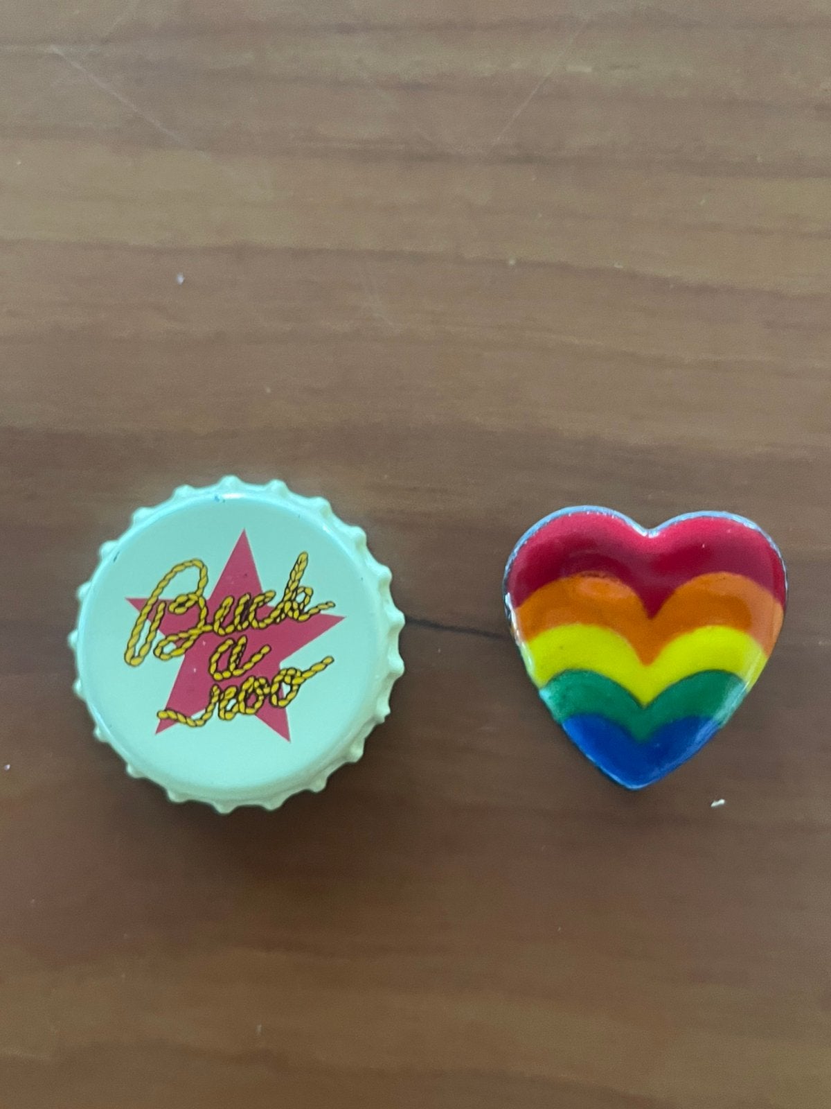 Twee broches uit de USA, Overige materialen, Overige kleuren, Minder dan 4 cm, Ophalen of Verzenden