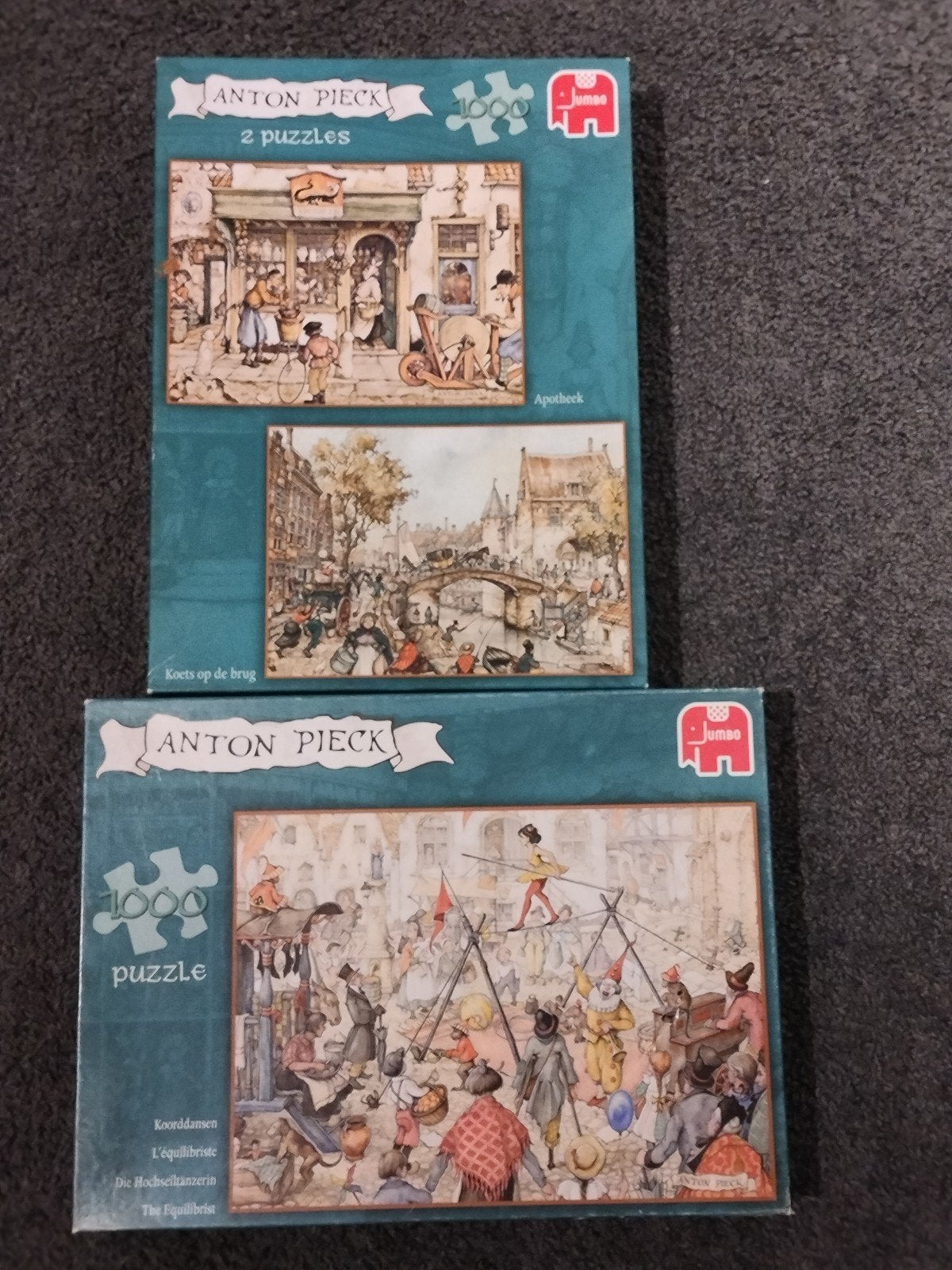 Anton Pieck Puzzels 1000 stukjes Jumbo, Hobby en Vrije tijd, Ophalen of Verzenden, 500 t/m 1500 stukjes, Gebruikt, Legpuzzel