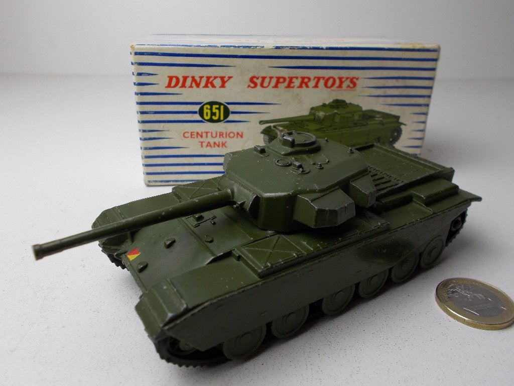 1954 Dinky SuperToys 651 CENTURION TANK + ORIG. DOOS! (-B-), Ophalen of Verzenden, Zo goed als nieuw, Bus of Vrachtwagen, Dinky Toys
